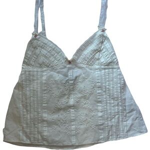 Zara White Embroidered  Top